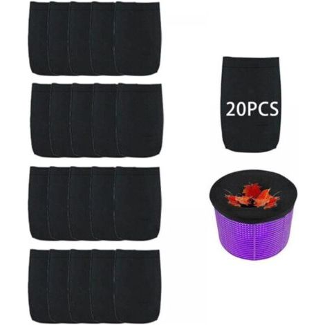 24x13cm 20 pcs Chaussette Skimmer PiscineChaussettes Filtre Piscine Pool Prefiltre Skimmer de SurfaceNettoyage et Accessoires pour Filet PiscineBalle Filtrante Floculant Panier Net Skim Flottan (1/5)
