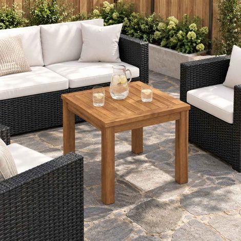 vidaXL Coffee Table Natural 40 x 40.5 x 36 cm Solid Acacia Wood (1/5)