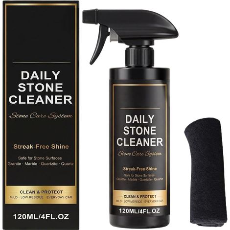 Nettoyant et polissage pour pierre – Spray détachant 3 en 1 pour comptoir en granit et marbre Scellant de revêtement protecteur à séchage rapide Sans danger pour les carreaux de verre, stéatite (1/5)