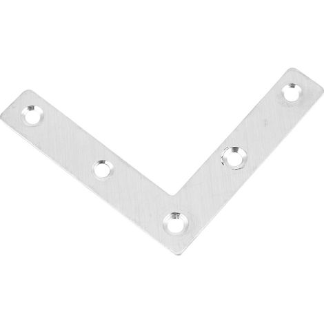 50 connecteurs d'angle en acier inoxydable en forme de L pour meubles (80 mm) (1/5)