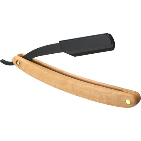 Traditionelles, professionelles Rasiermesser mit gerader Klinge aus Edelstahl, klappbares Barbiermesser, für Männer, für den Heimgebrauch (ohne Zubehör).
