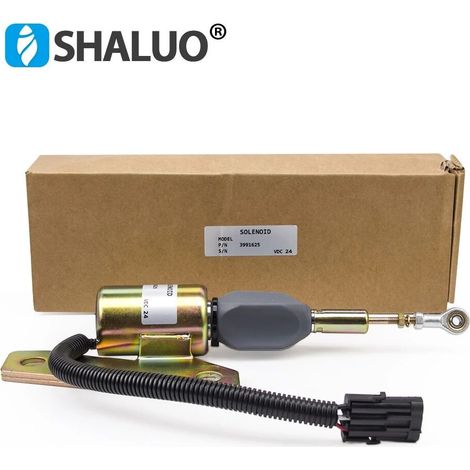 Excavator parts: Ignition stop switch 3991625, Cummins 6BT ignition stop solenoid valve, ignition stop