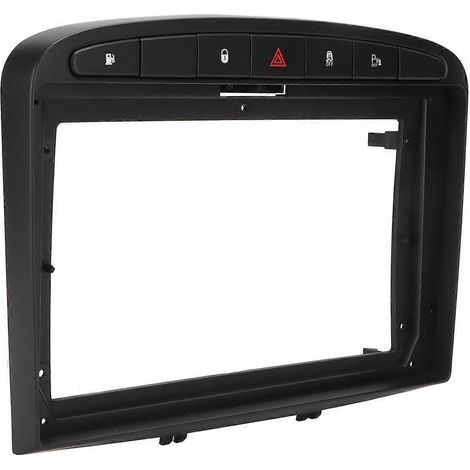9-Zoll-2-DIN-Autoradio-Einbaurahmen, Armaturenbrettblende, schwarz, Ersatz für Peugeot 408 2013