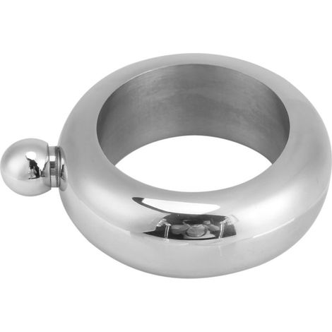 Bracelet en forme de gourde en acier inoxydable, flacon à whisky, bouteille à vin, accessoire à boire avec entonnoir (argenté) (1/5)