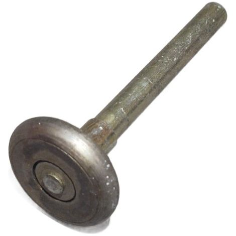 Roulette 2\\\\\\' en acier zingué Ø 46 axe Ø 11 Réf. 572. Longueur axe 118