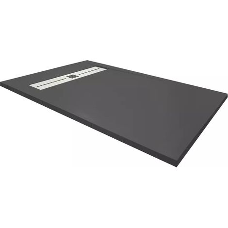 Receveur de douche en résine extra plat à poser 90x160cm - noir - ARHUS