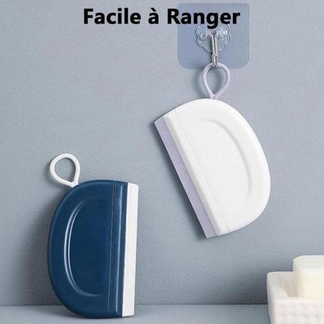 2Pcs Mini Raclette à Verre, Mini Raclettes de Douche, Petites Raclettes pour Portes de Douche, Essuie-Glace de Douche, Multi-Usage (1/5)