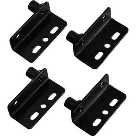 Charnières pivotantes noires robustes à tige dissimulée avec bague pour portes en bois, tiroirs, meubles, armoires, armoires (1/5)