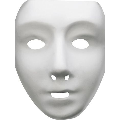 Robot Mask - White - on Elastic - 97150