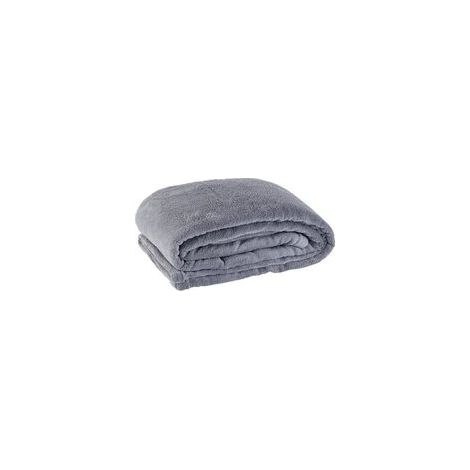 1 Mikrofaserdecke, weich und warm, 130 x 170 cm, grau, 190 g/m², maschinenwaschbar, für Sofa oder Bett (1/5)
