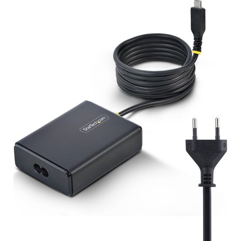 Cargador de pared USB-C de 100 W con tecnología GaN y 2 puertos USB-A/USB-C Power Delivery de StarTech.com