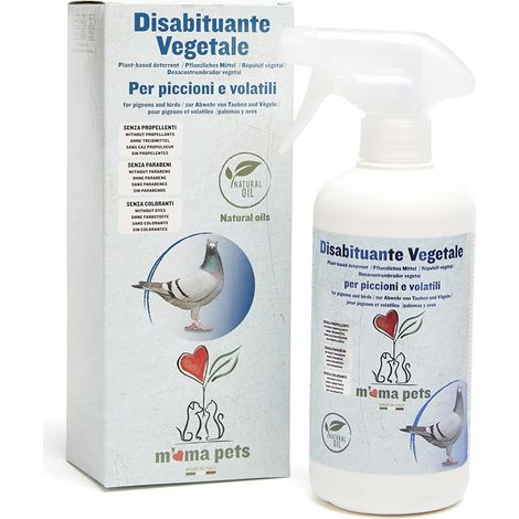 MAMA PETS Disabituante Naturale 500ml per Piccioni e Volatili – Spray Repellente Vegetale Pronto all’Uso per Cornicioni, Tetti e Balconi – Sicuro per Persone e Animali (1/4)