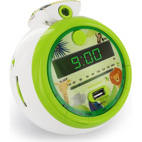 Radio-réveil Jungle FM USB projection double alarme (1/5)