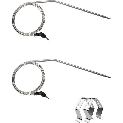 Lot de 2 sondes de température de rechange pour barbecues et fumoirs à pellets Pit Boss. Sonde de thermomètre à fiche de 3,5 mm pour accessoires de fumoir Pit Boss (1/5)