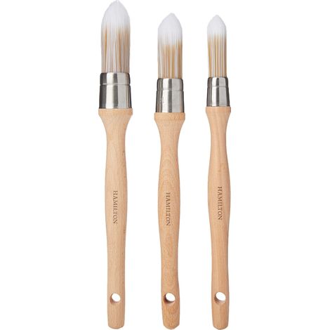 Hamilton - Set di pennelli Prestige, con setole sintetiche, 3 pezzi (1/2)
