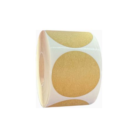 500 hojas, 50 mm - Etiquetas redondas autoadhesivas de papel kraft marrón, para envases artesanales y etiquetas para repostería casera. (1/5)