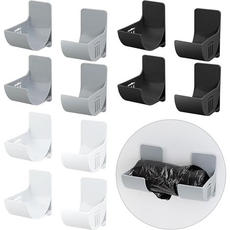 Kitchen Organisers, Bin Bag Holder, Aluminium Foil Dispenser and Adjustable Film, Storage Bag for Kitchen Cupboard Door (1/5)