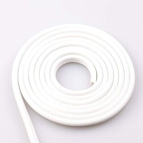 10M Protection Portiere Voiture, Acier à Ressort en U à L'intérieur, Pas Besoin de Coller, Protection en Caoutchouc de Port de Voiture (Blanc) (1/5)