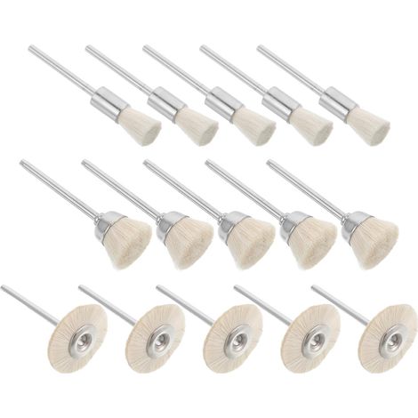 15 Pièces Mini Kit de Polissage à Brosse en Laine pour Bijoux et Jadéite Compatible Perceuse Électrique, Efficacité Accrue et Maniabilité Facile, Brosse de Stylo (1/5)