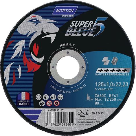 Meule de tronçonnage Super Bleue 5 - Norton