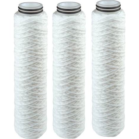 Atlas Filtri – Pack de 3 cartouches filtrantes 1-3 µ pour filtration eau – Système instantané BX-CX – Non lavable – Hauteur 10'' (254 mm)