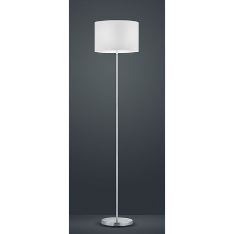 Piantana Hotel Nichel Paralume Tessuto Bianco Ø35 cm Trio Lighting