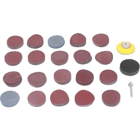 203 Stück 50 mm beflocktes Schleifpapier, Schleifscheibe für Innengewinde, Polierpad, Schleifpapier