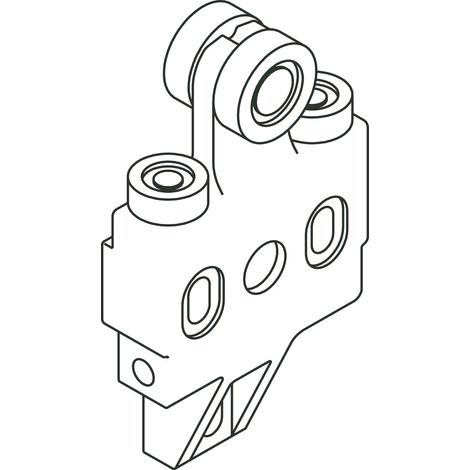 Hawa Multifold 30 Laufwerk mit Rollen (Schiebetürbeschlag) und 2 Führungsrollen (1/2)