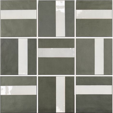 Carrelage effet argile DUST DECOR 15x15cm Vert - boîte de 0.50 m2 DECOR 15x15 cm 5f6156 - - boîte de 0.59 m2