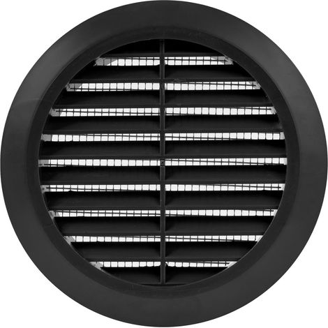 1 - Grille D'Aération - Couvercle De Ventilation - Avec Moustiquaire Intégrée - Pour Salle De Bain Et Bureau - Noir - 12,7x12,7cm (1/5)