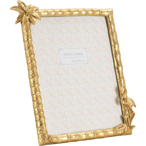 Cornice portafoto in resina oro, 30x2,8x26 cm – Flamingo (1/5)