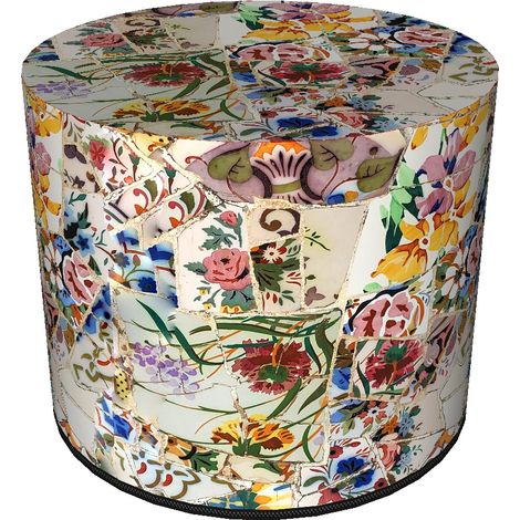 Pouf impermeabile in Cordura per casa e giardino - Motivo Alicante, elegante, comodo, stabile, con cerniera, 40 cm, Bertoni (1/5)