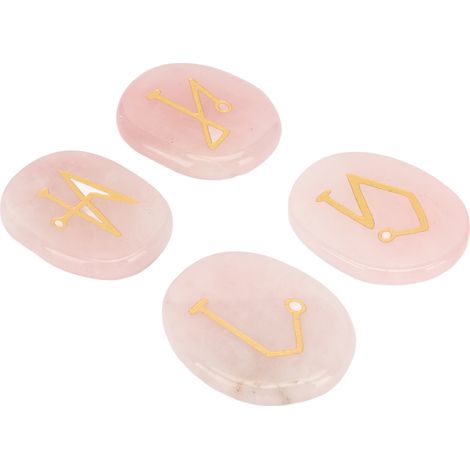 Pierre de guérison portable en cristal de chakra, pierre runique de sorcière pour la méditation d'équilibrage Reiki, rose