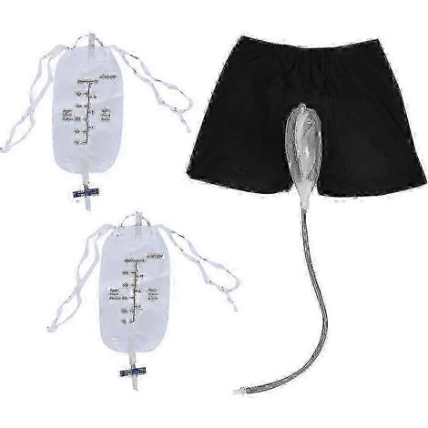 Poche à urine masculine, pantalon souple portable pour incontinence, poche à urine anti-fuites pour hommes (1/5)