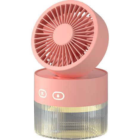 Ventilateur de Bureau USB avec Pulvérisation, Ventilateur Portatif Brumisateur avec 350ml Réservoir DEau (1/5)