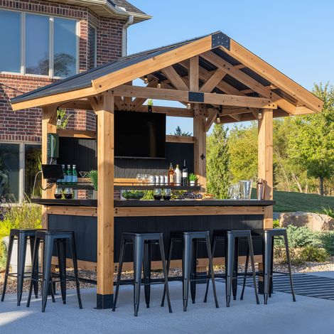 Backyard Discovery Palisade Outdoor Bar Complete with Powerport