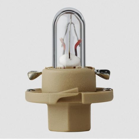 Ampoule avec culot en plastique beige 12V 1.5W BX8.4d Flosser (1/5)
