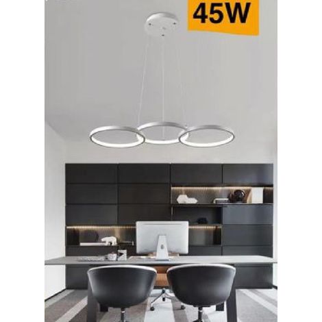 Trade Shop - MODERNER LED-PENDELLEUCHTER 3 KREISE 45WATT LICHT 3000K 4000K 6500K B63B -