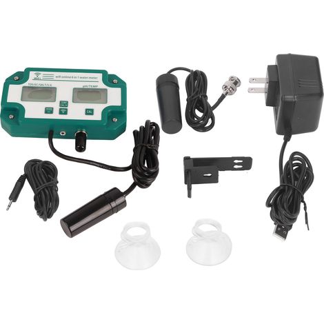 Analyseur d'eau haute précision 6 en 1 : pH, TDS, EC, salinité, température, SG. Connecté WiFi, détecteur qualité eau, fiche américaine 110V. (1/5)