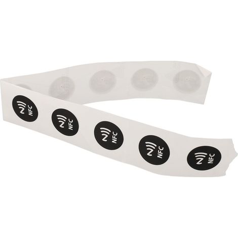 Étiquettes/autocollants NFC compatibles avec TagMo et Amiibo, 504 octets de mémoire, entièrement programmables, noirs. (1/5)