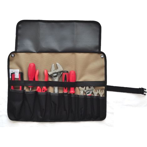 Sac de rangement en toile épaisse enroulable, sac à outils portable pour bricolage et transport (1/3)