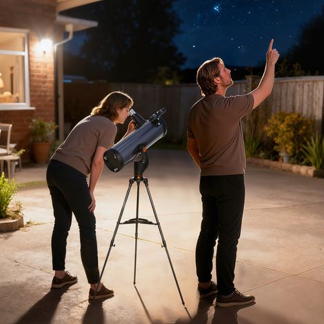Télescope réflecteur astronomique pour adultes et débutants doté de ouverture de 114 mm avec sac trépied réglable