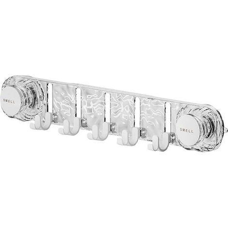 Crochet à ventouse de douche, supportant une charge importante, décoratif et multifonctionnel, pour vêtements, idéal pour carrelage, salle de bain et cuisine. (1/5)