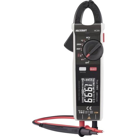 VOLTCRAFT VC-331 SE Pinza amperometrica CAT II 600 V, CAT III 300 V Display (Counts): 2000 (1/5)