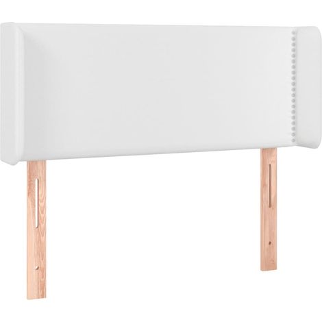 Tête de lit,Panneau décoratif avec oreilles Blanc 103x16x78/88 cm Similicuir CFW4305122 (1/5)