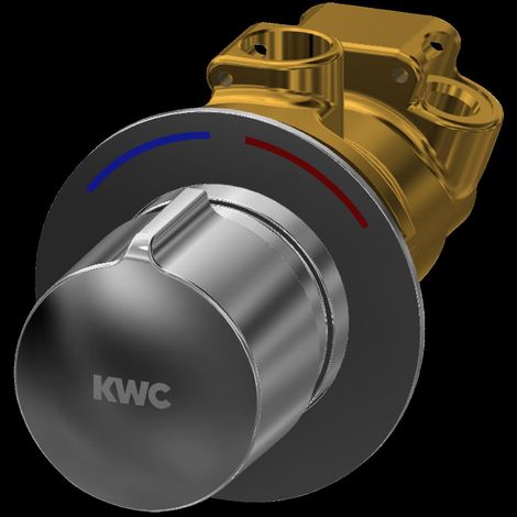 Mitigeur à fermeture automatique KWC, F5, raccord à enficher, 2030062702 (1/2)