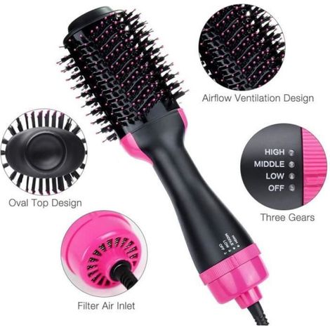 Brosse Soufflante - 1000 W - Cordon Rotatif 360° - Technologie Ionique - 1 Pièce (1/3)