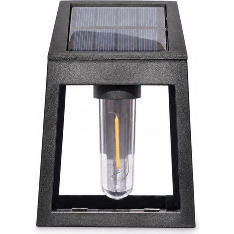 Applique Murale Solaire Étanche avec Ampoule à Filament, Panneau Polycristallin pour Jardin et Terrasse (1/5)