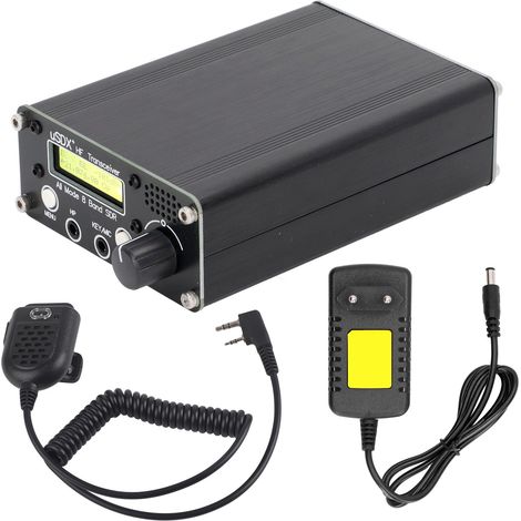 Radio 8 bandes avec écran LCD, SDR en mode complet, émetteur-récepteur HF SSB QRP avec connecteur d'antenne BNC, prise UE (100–240 V) (1/5)