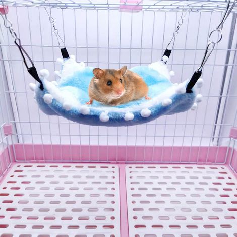 Hamac en peluche pour animaux de compagnie, nid douillet et suspendu pour hamster, planeur de sucre et autres animaux. (1/5)